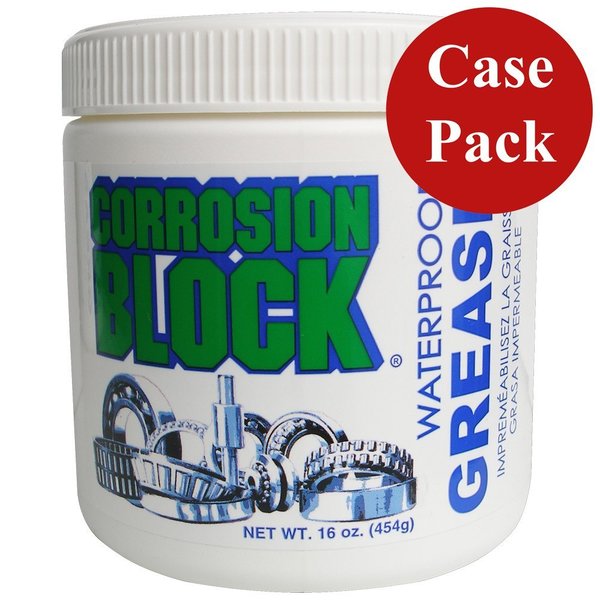 Corrosion Block High Performance Waterproof Grease - 16oz Tub - Non-Ha 25016CASE